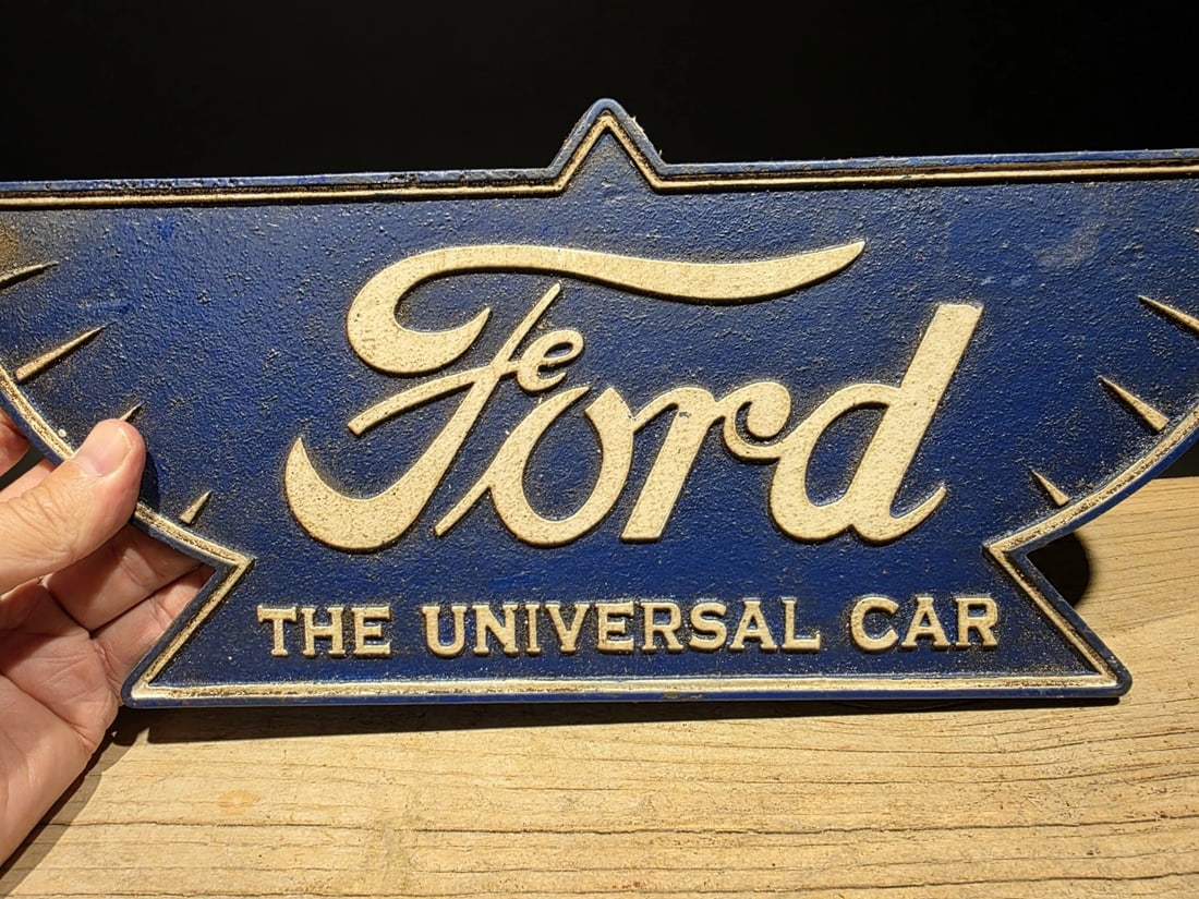 Cast Iron Ford Car Sign Plaque - 15