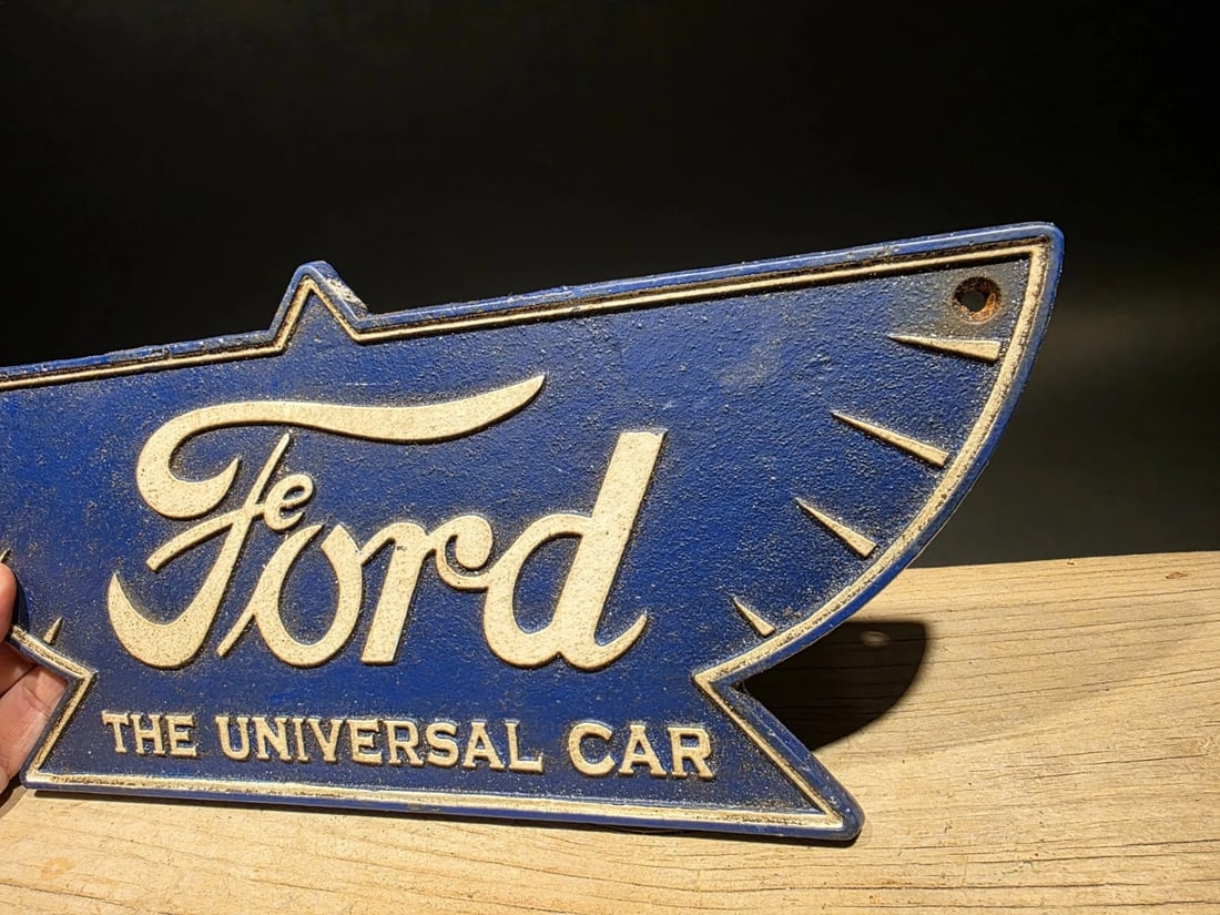 Cast Iron Ford Car Sign Plaque - 16