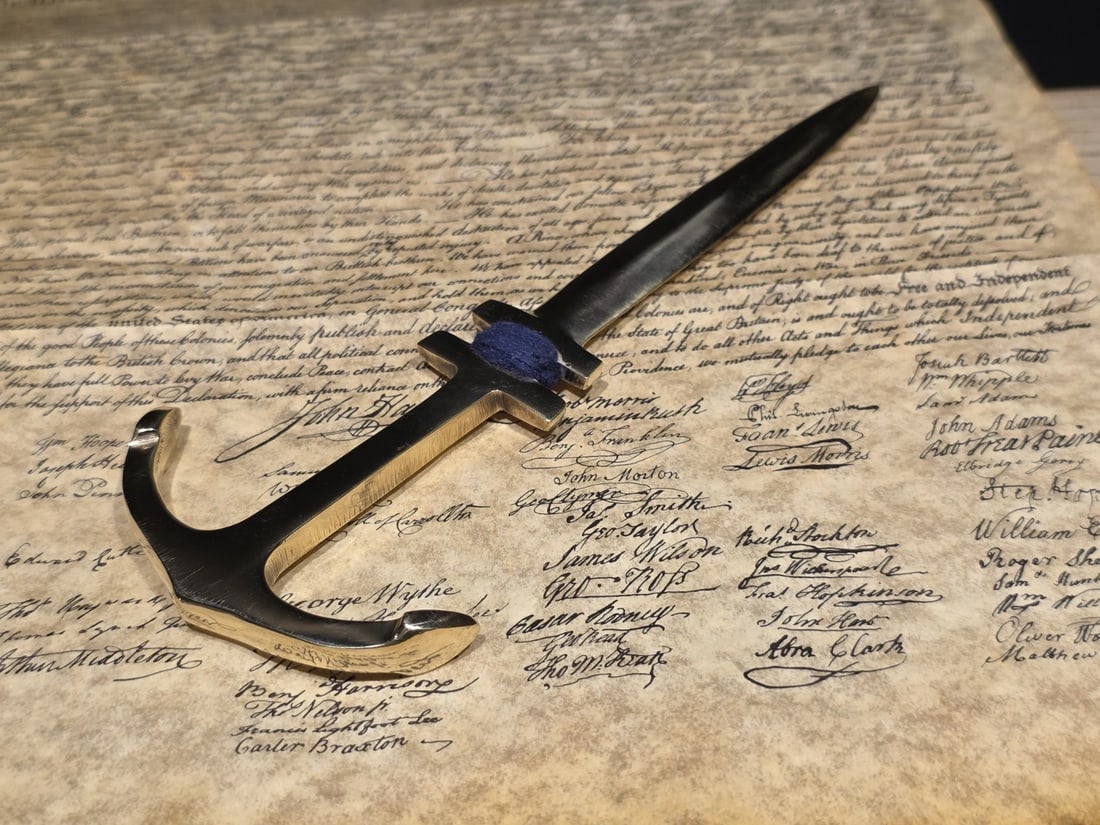 8" Vintage Style Brass Anchor Letter Opener Nautical Desk Accessory - 6