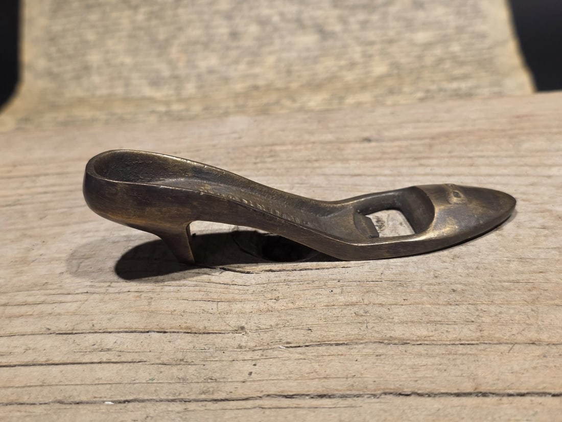 5" Brass "Cinderella" High Heel Shoe Bottle Opener - 11