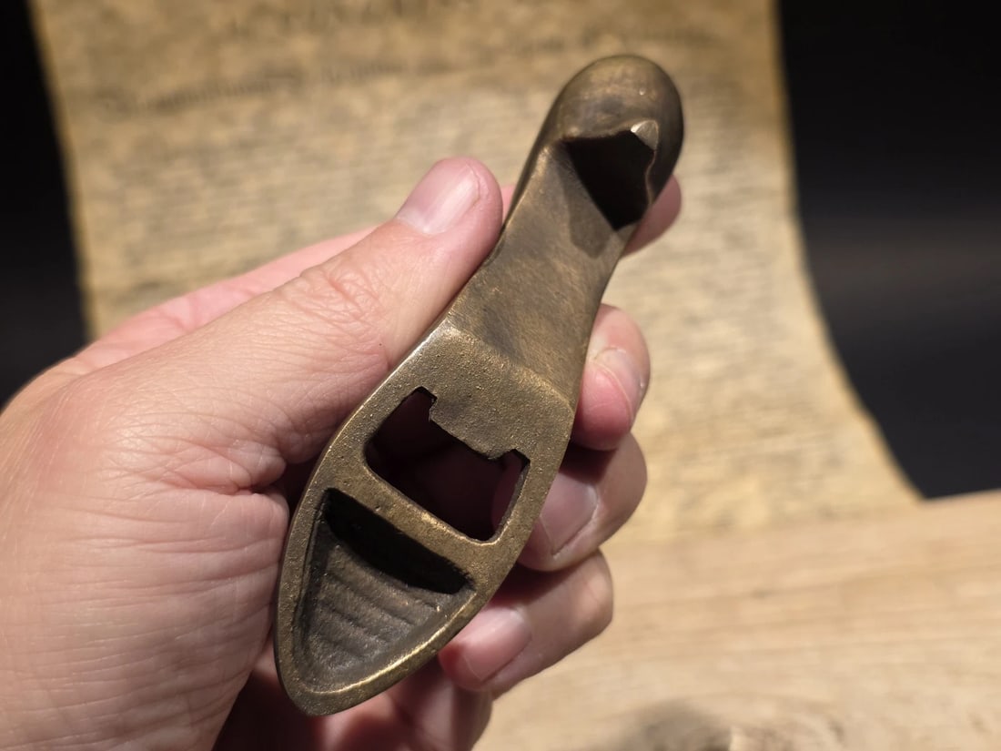 5" Brass "Cinderella" High Heel Shoe Bottle Opener - 5