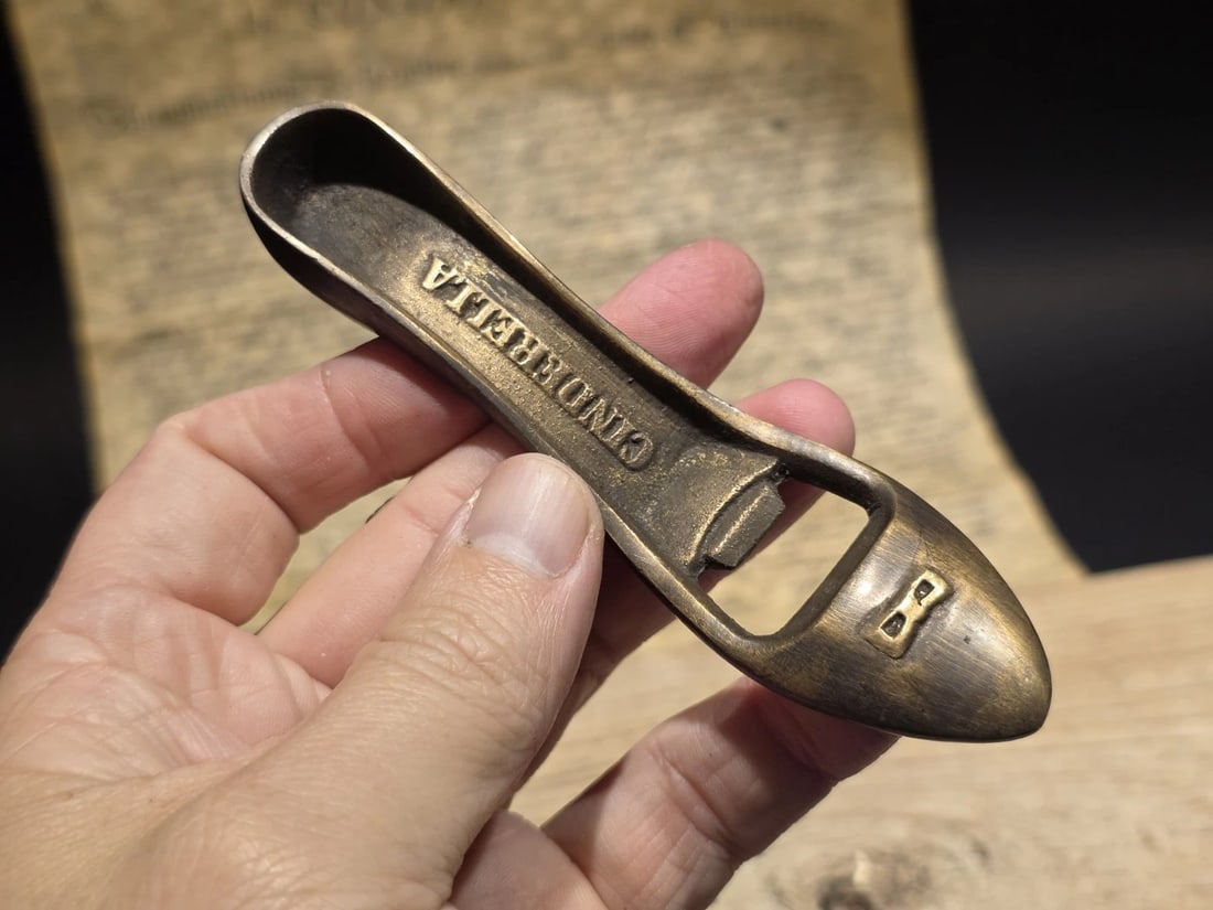 5" Brass "Cinderella" High Heel Shoe Bottle Opener - 6