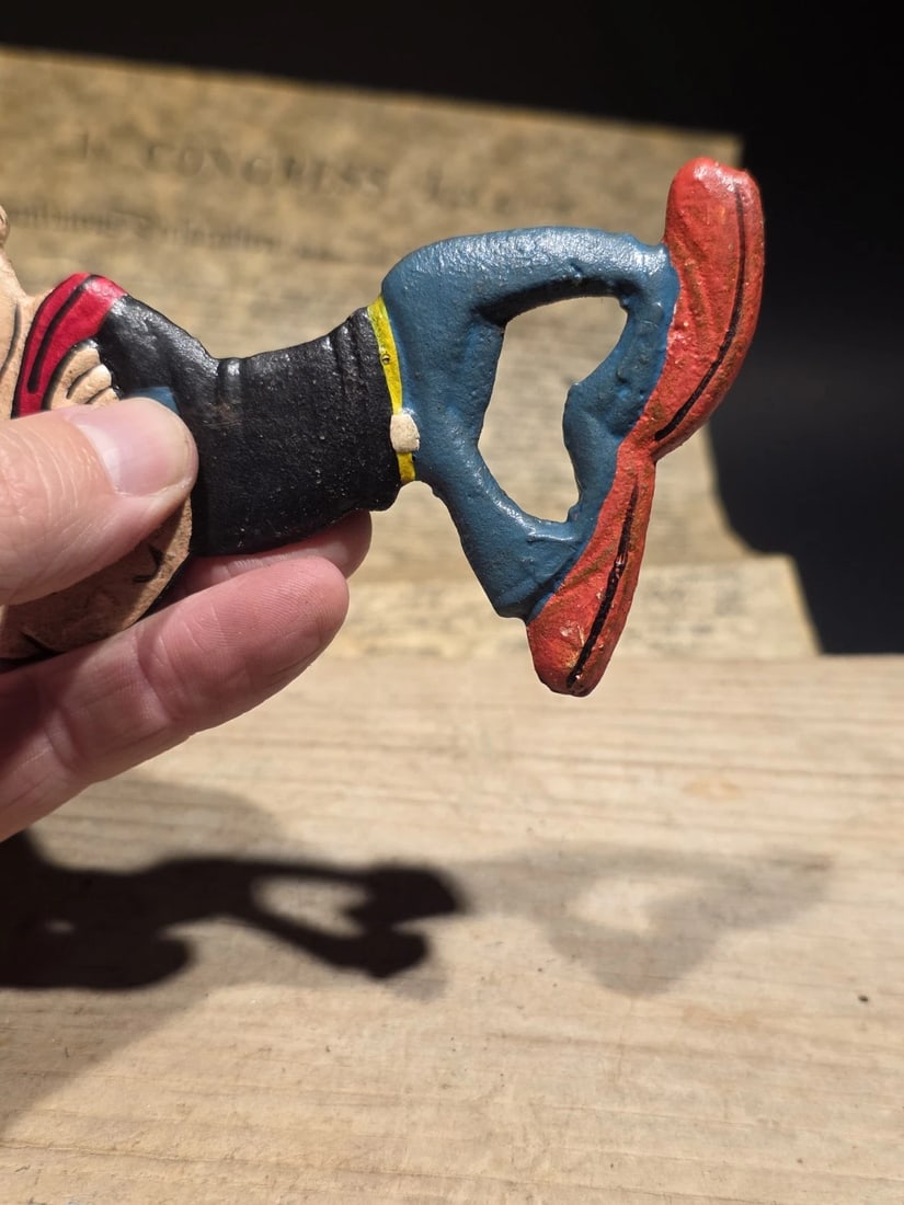 5" Cast Iron Popeye Bottle Opener - 6