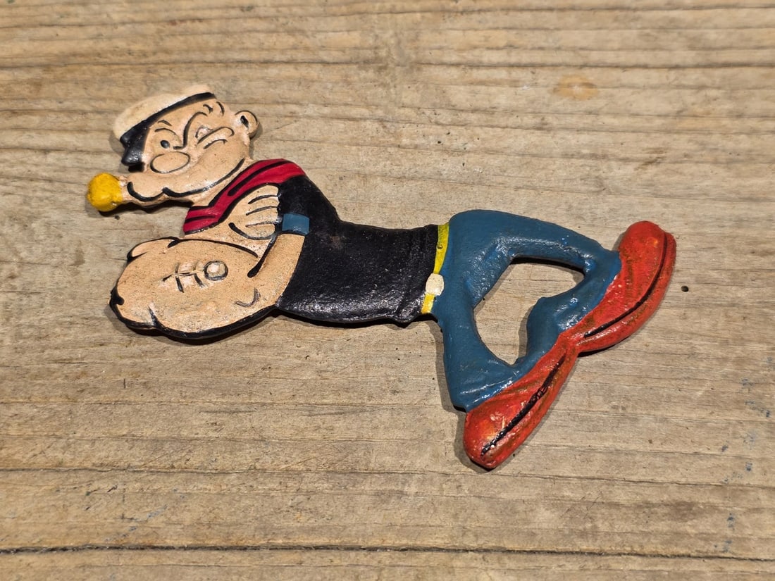 5" Cast Iron Popeye Bottle Opener - 7
