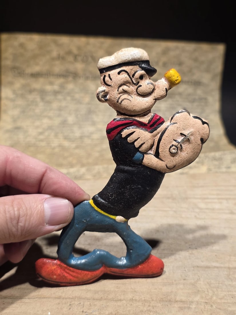5" Cast Iron Popeye Bottle Opener - 9