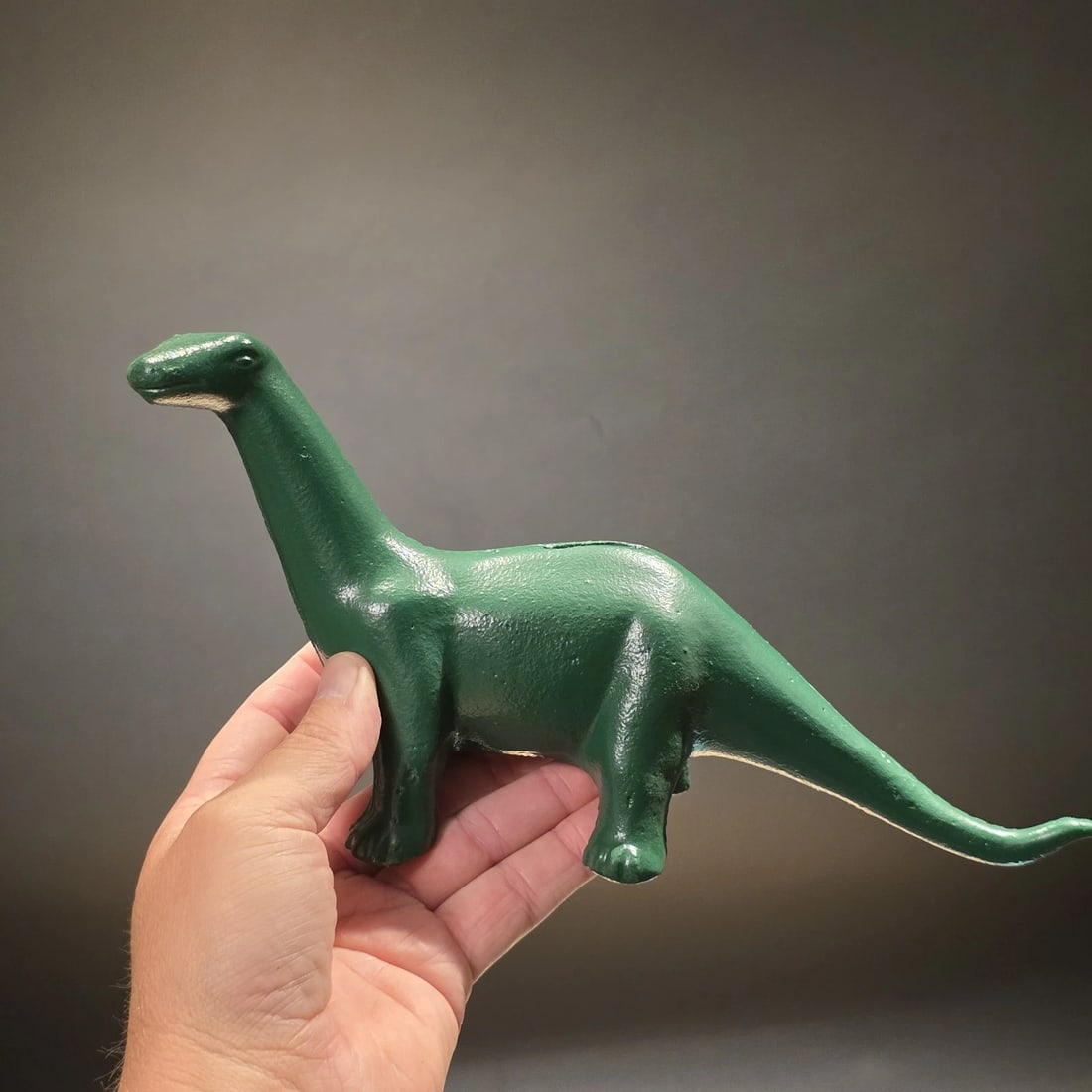 Cast Iron Brontosaurus Dinosaur Coin Bank - 11