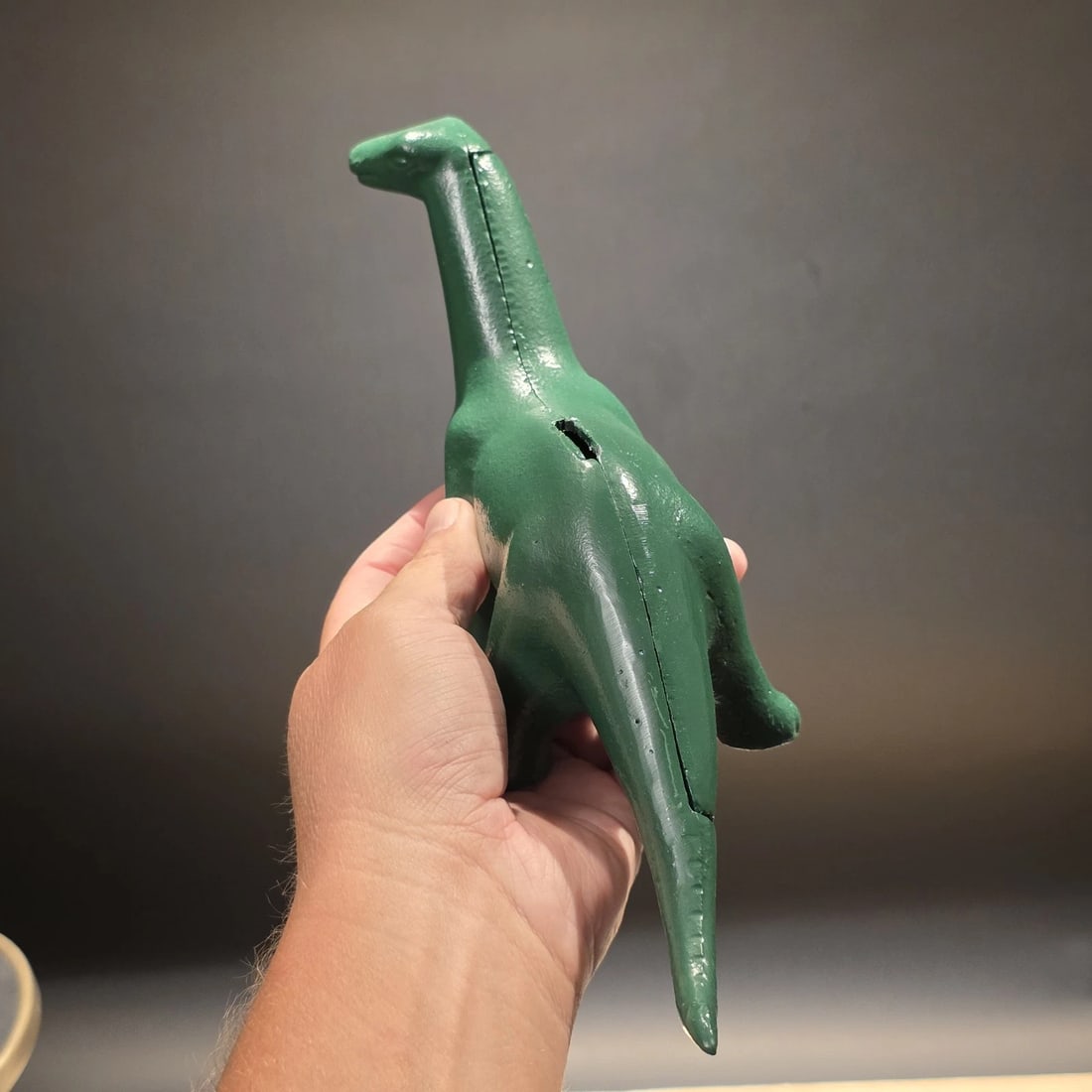 Cast Iron Brontosaurus Dinosaur Coin Bank - 14