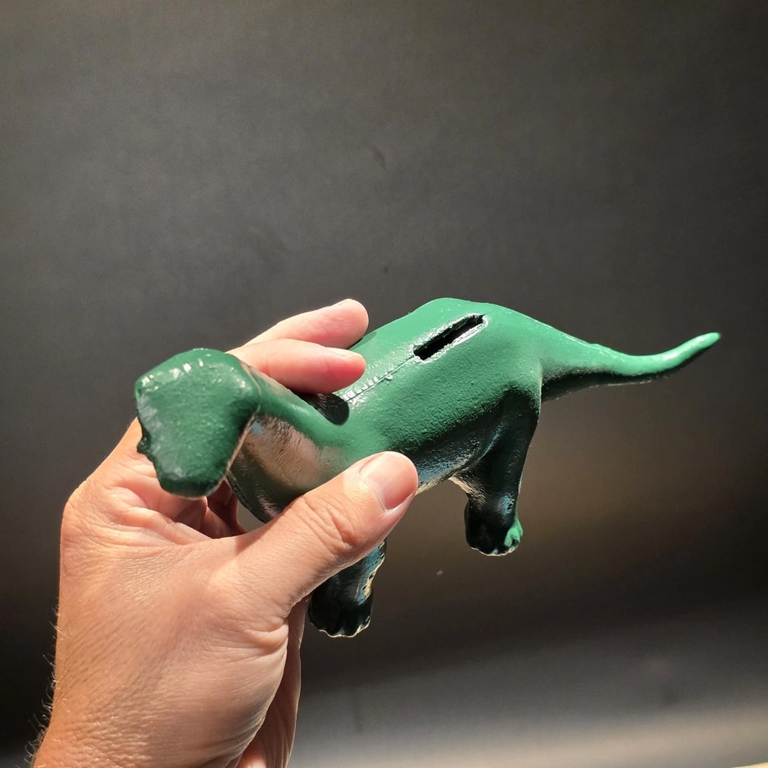 Cast Iron Brontosaurus Dinosaur Coin Bank - 2