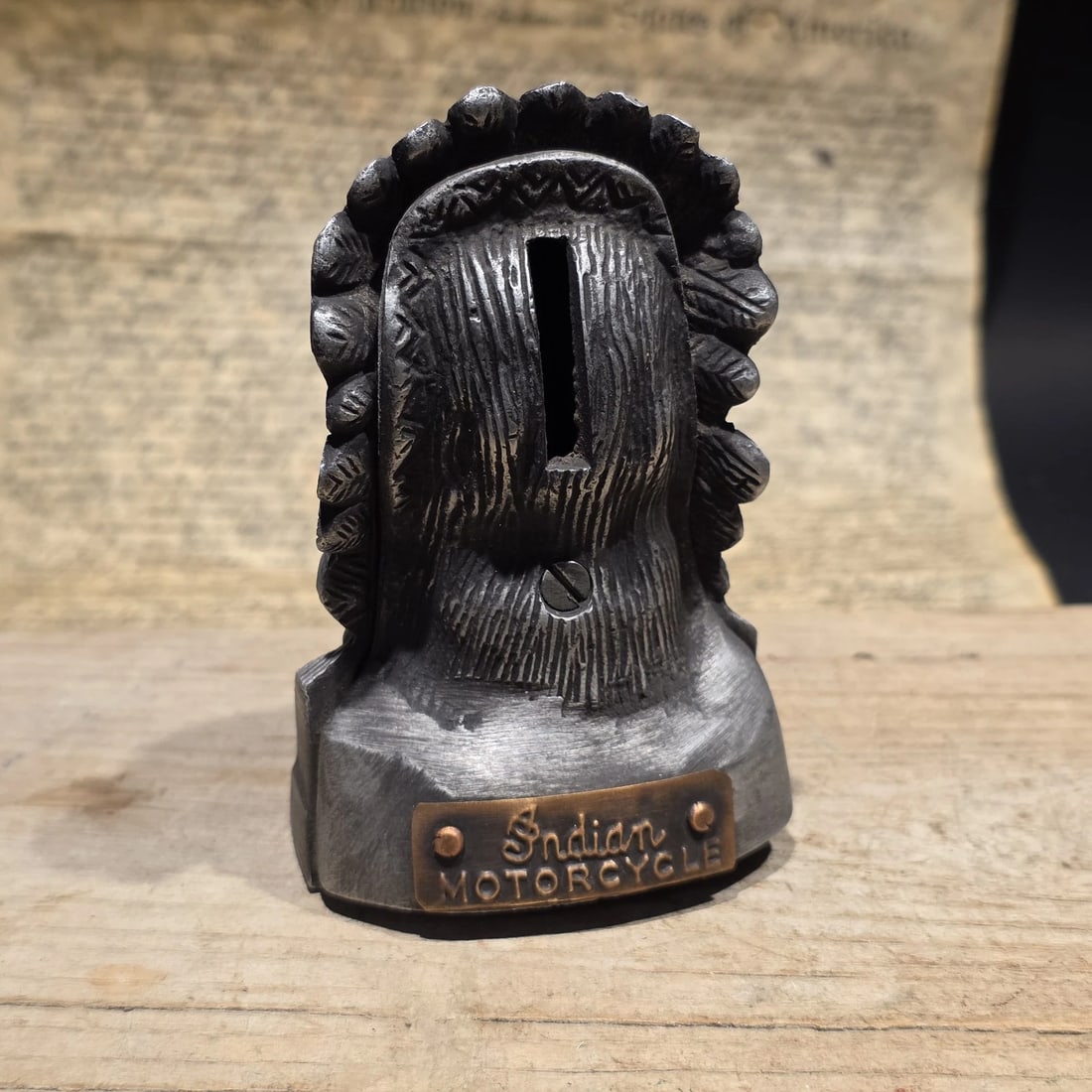 5" Metal Indian Motorcycle Coin Bank - 3
