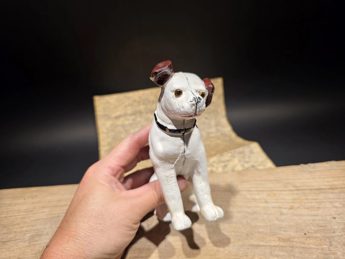 6" Nipper Dog Cast Iron Coin Bank - 4