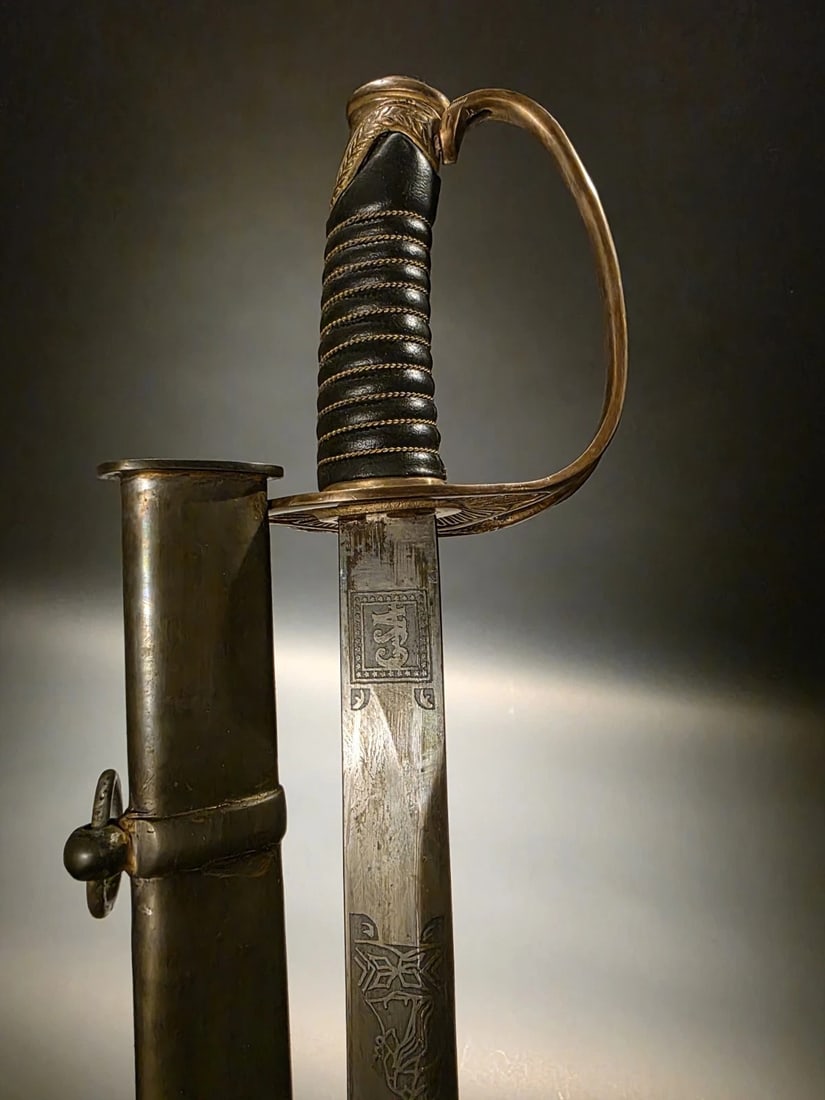 40" Antique-Style 1850 Confederate Civil War Sword - 5