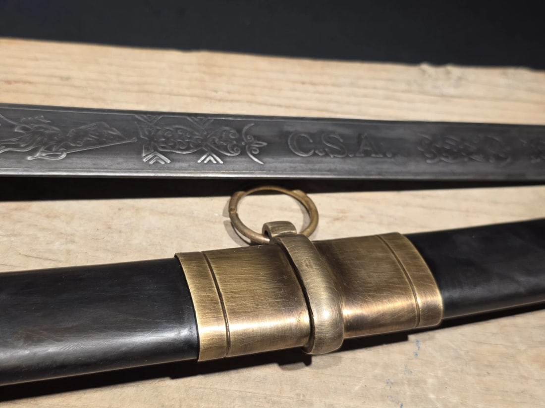 40" Antique-Style 1850 Confederate Civil War Sword - 10
