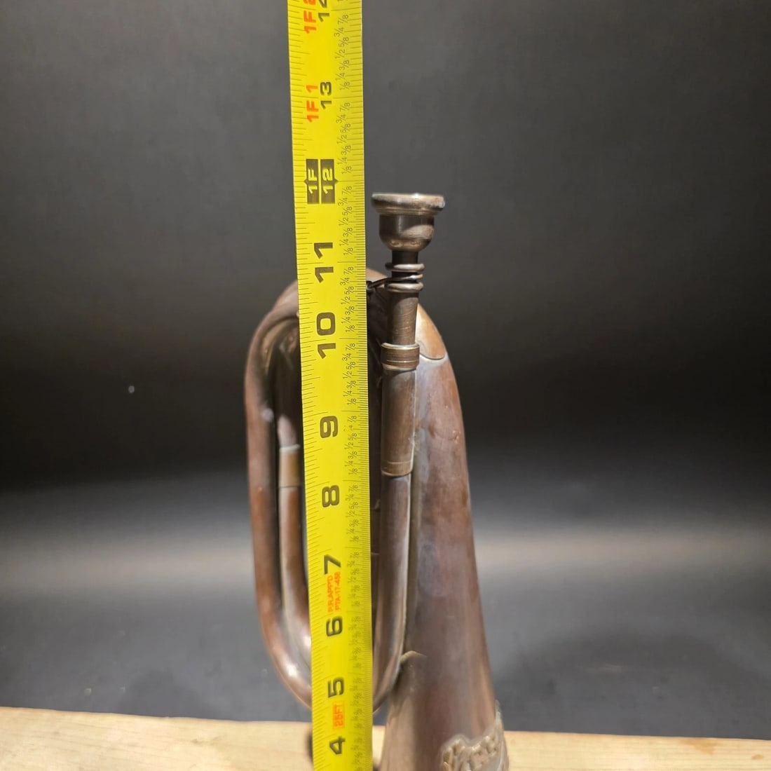 12" Civil War Confederate CSA Bugle Copper Brass Signal Horn - 10