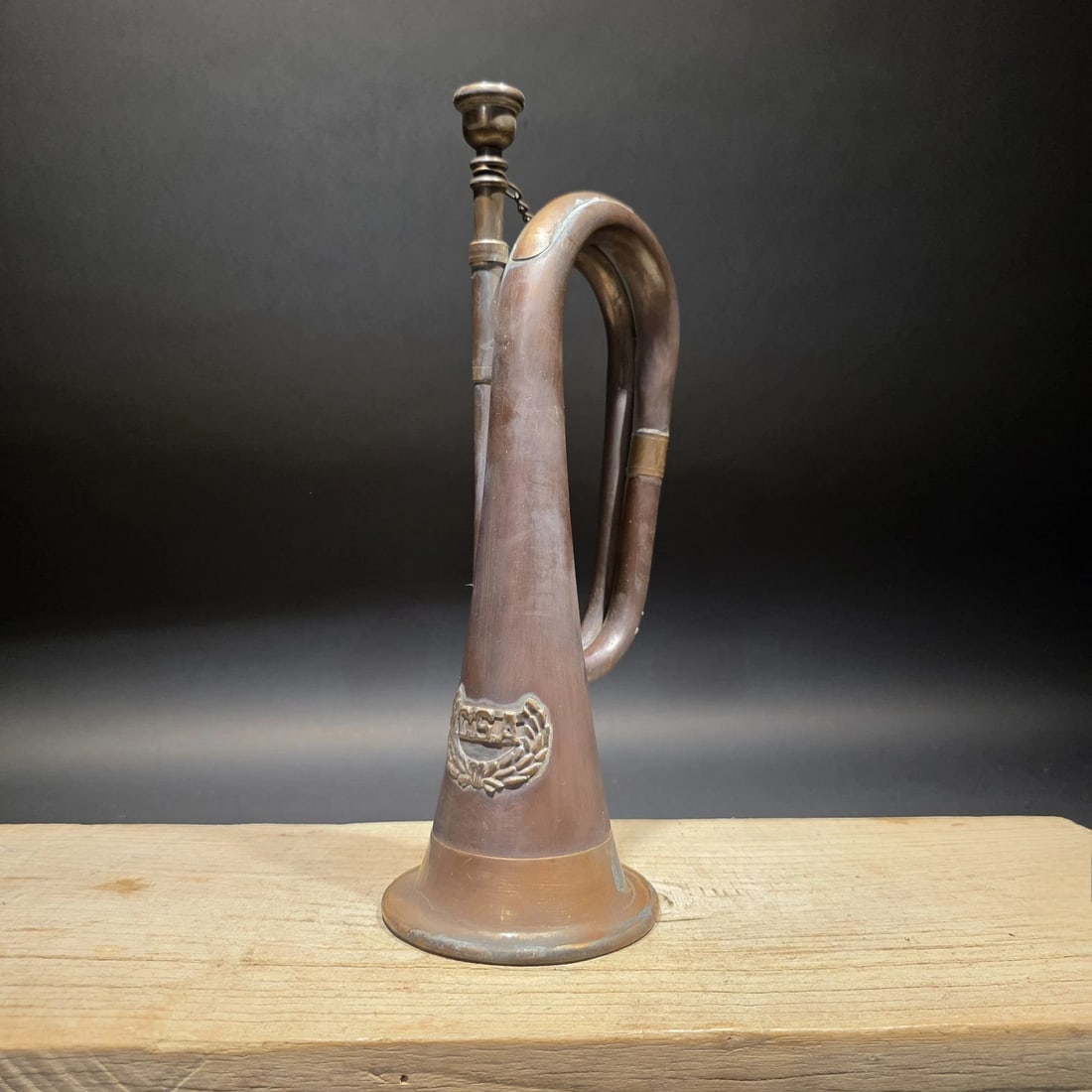 12" Civil War Confederate CSA Bugle Copper Brass Signal Horn - 8