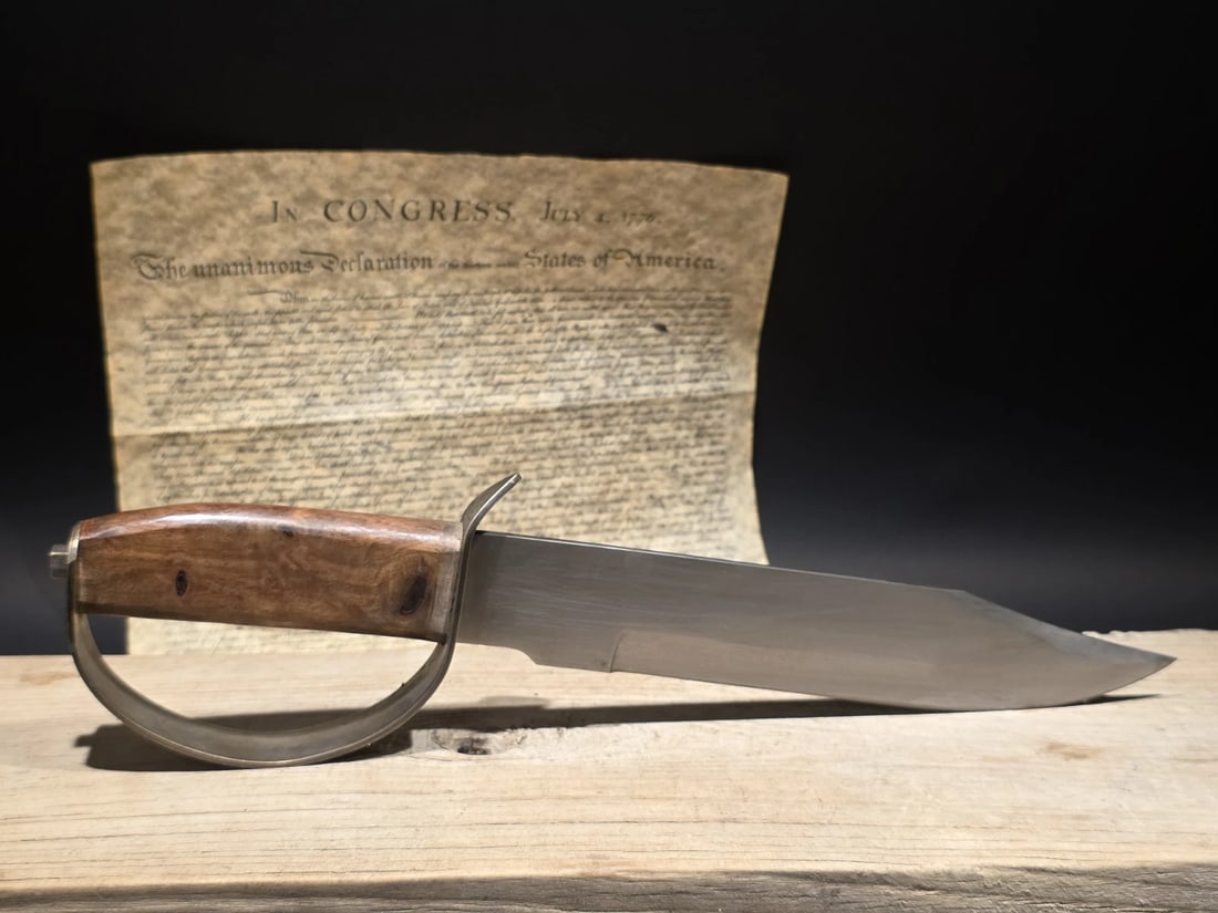 15" Civil War Style Confederate D Guard Bowie Knife - 2
