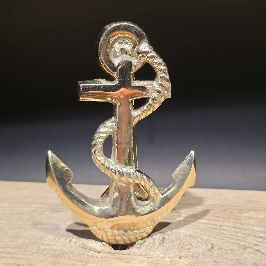 6" Brass Anchor Door Knocker - 11