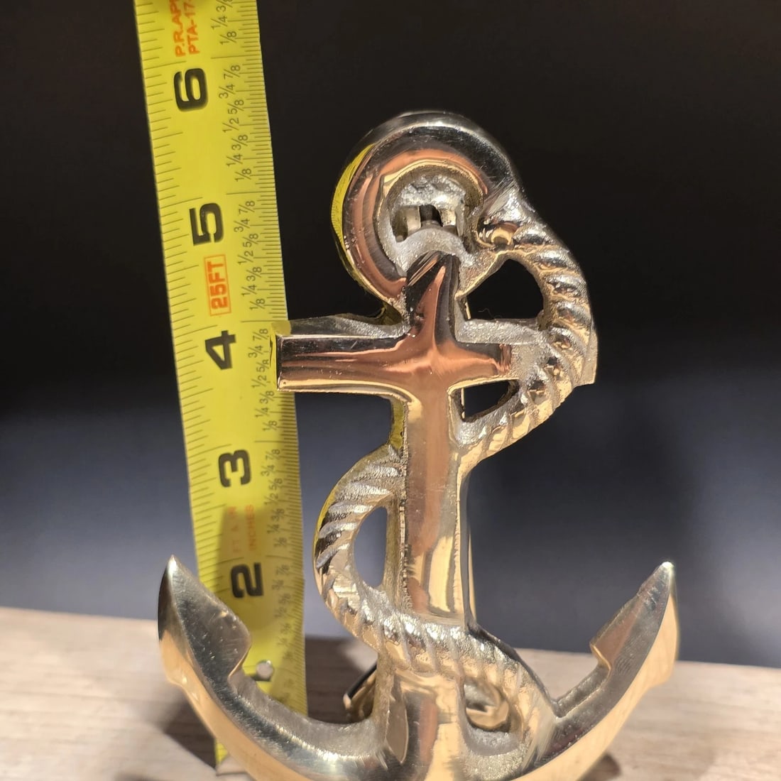 6" Brass Anchor Door Knocker - 14