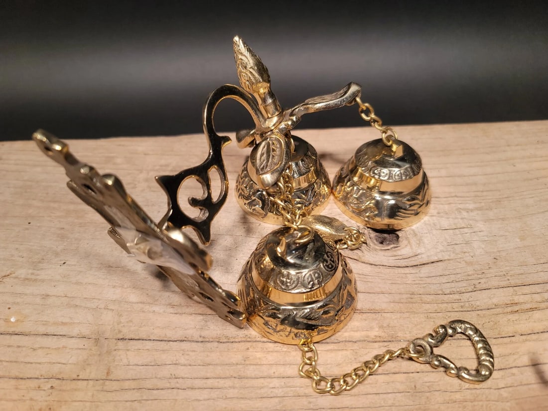 Brass Shopkeepers Entry Wall Mount Bell Hanging Doorbell - 10