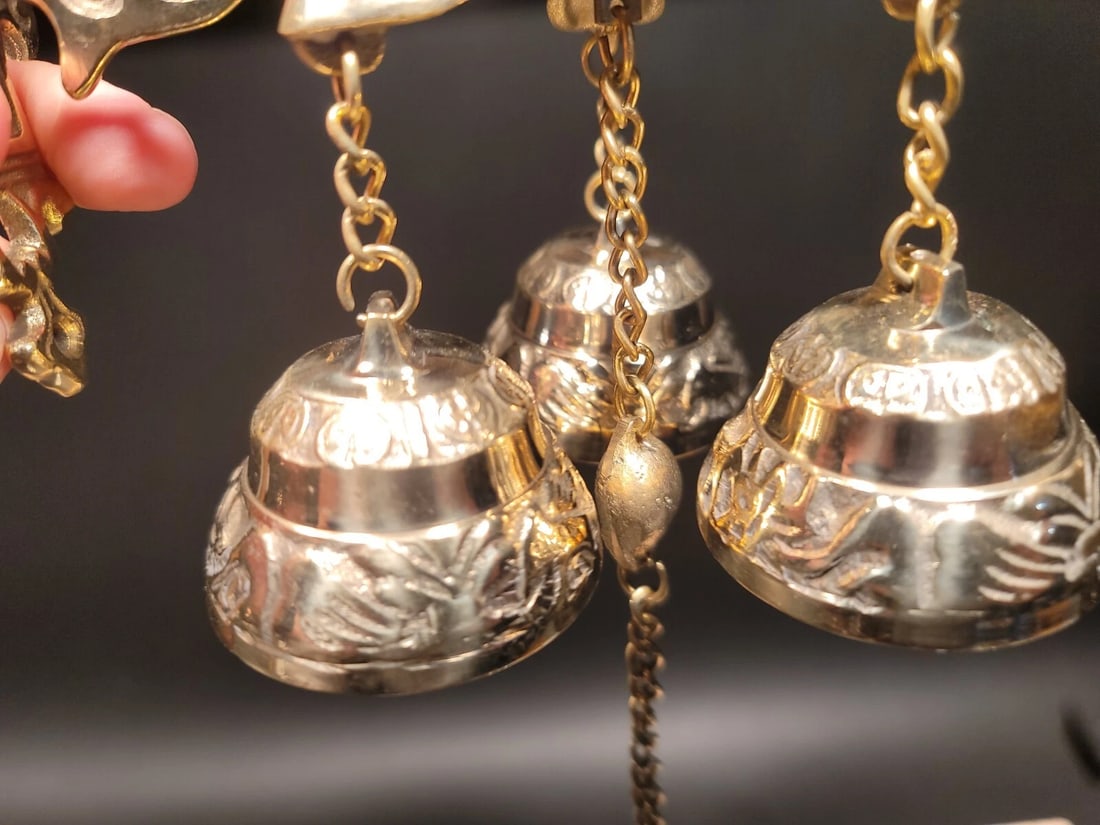 Brass Shopkeepers Entry Wall Mount Bell Hanging Doorbell - 11