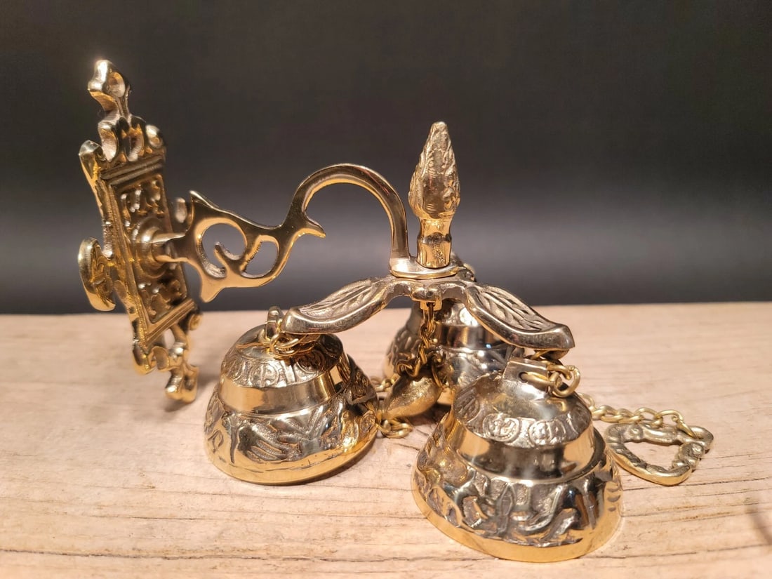 Brass Shopkeepers Entry Wall Mount Bell Hanging Doorbell - 2
