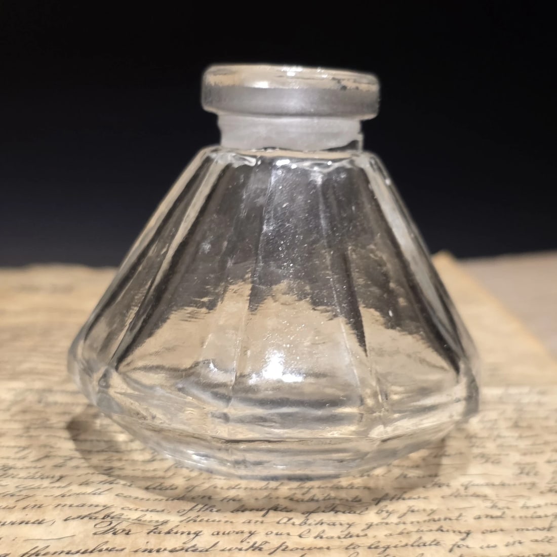 3" Glass Inkwell Desk Ink Bottle Writing Accessory - 10