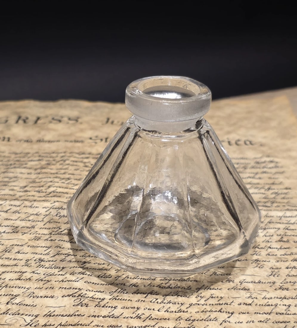 3" Glass Inkwell Desk Ink Bottle Writing Accessory - 11