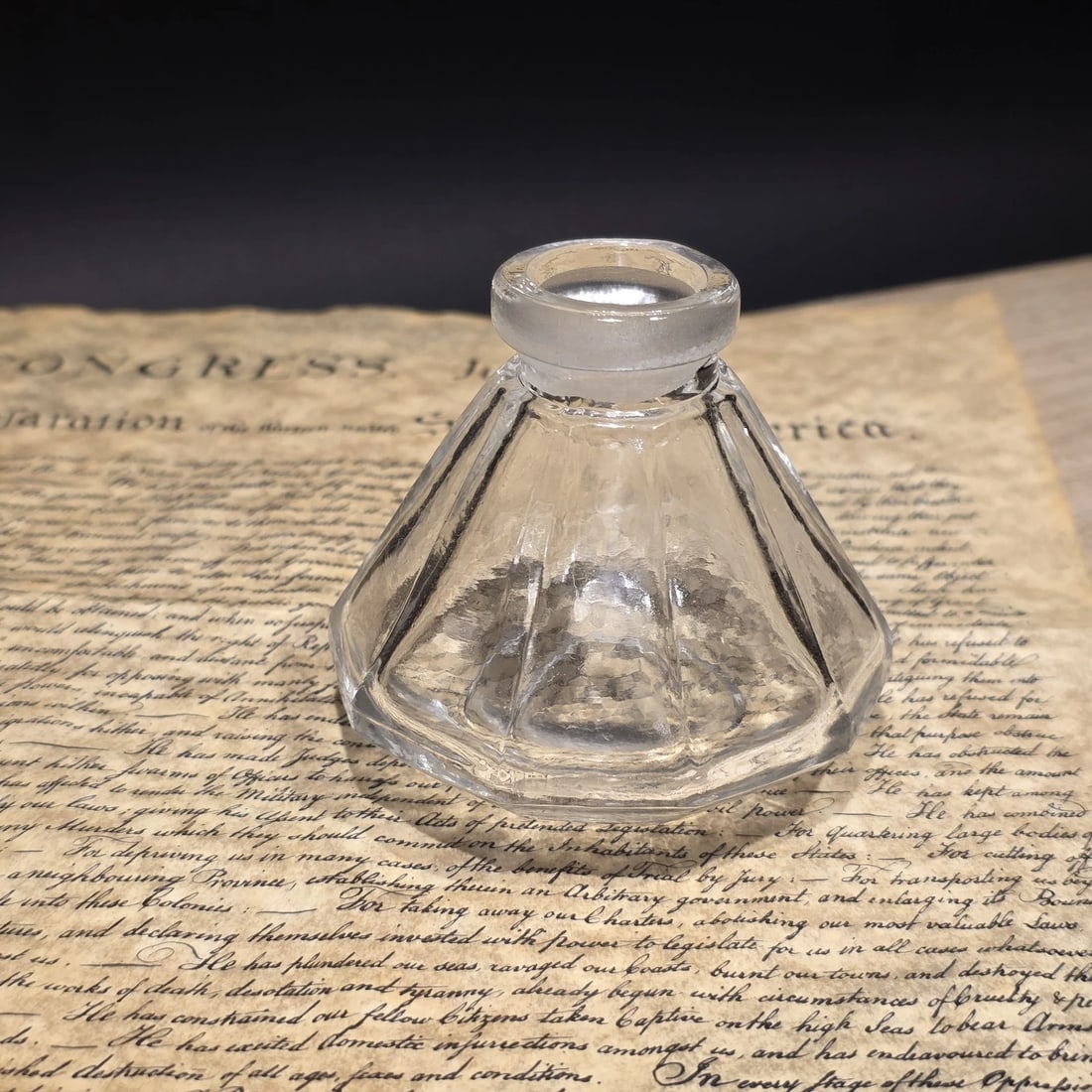 3" Glass Inkwell Desk Ink Bottle Writing Accessory - 12