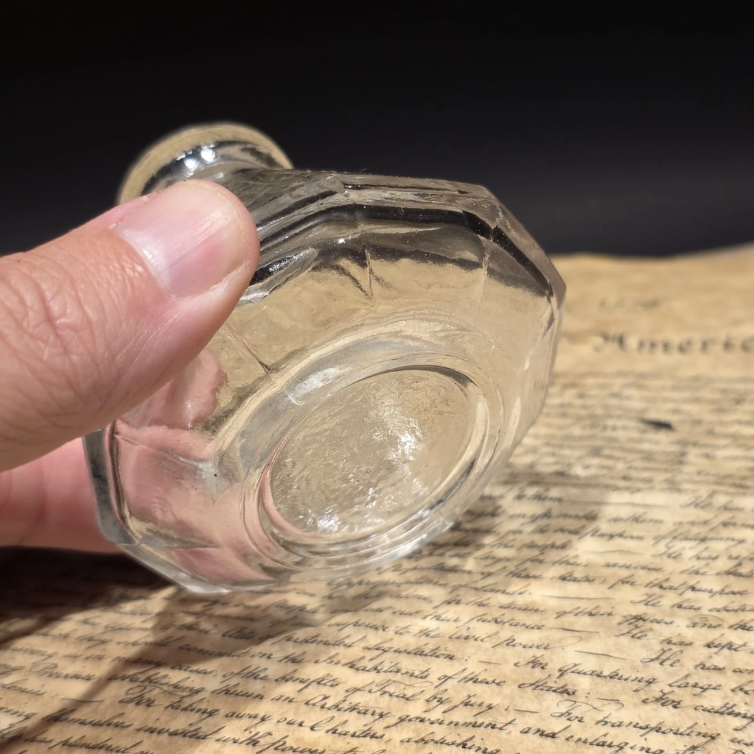 3" Glass Inkwell Desk Ink Bottle Writing Accessory - 3