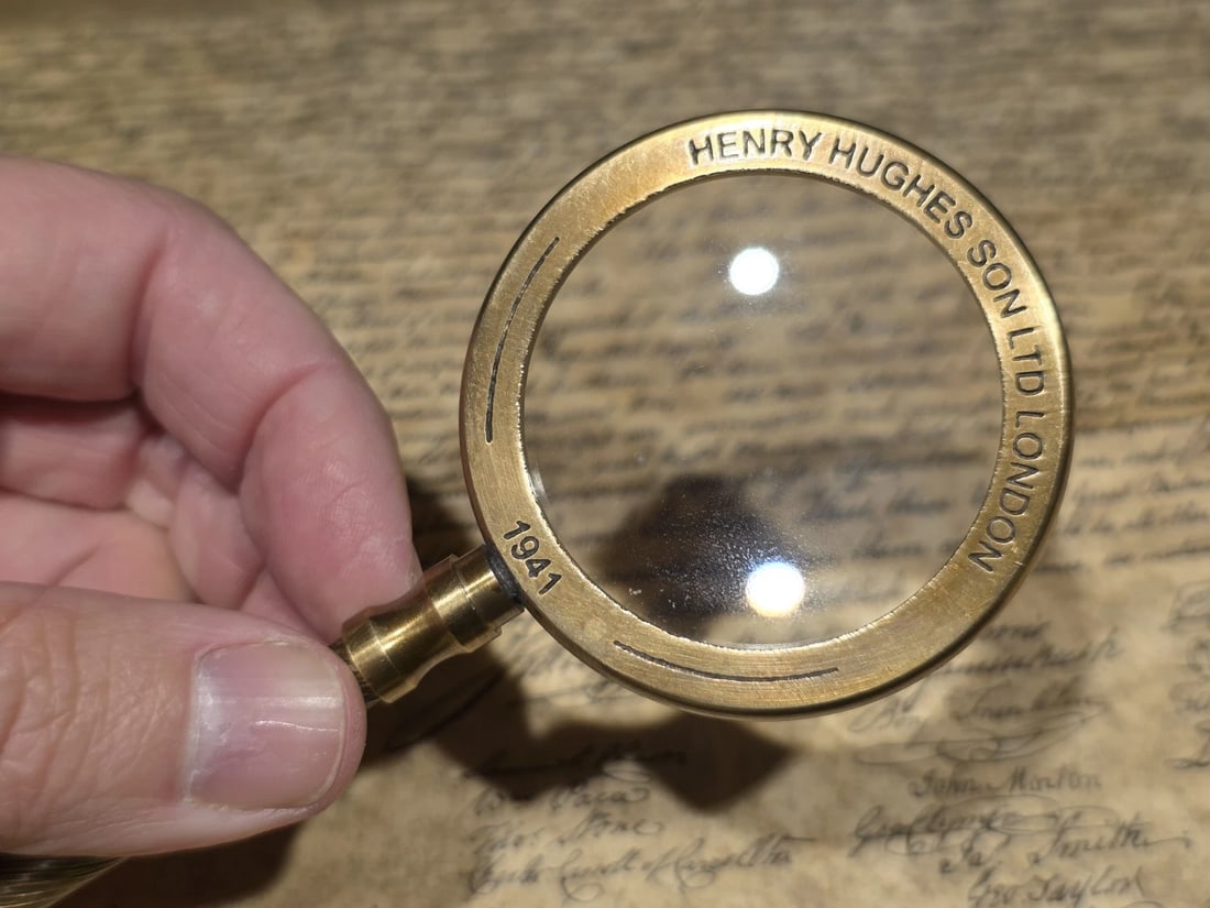 Brass Magnifying Glass 1941 Brass Loupe - 11