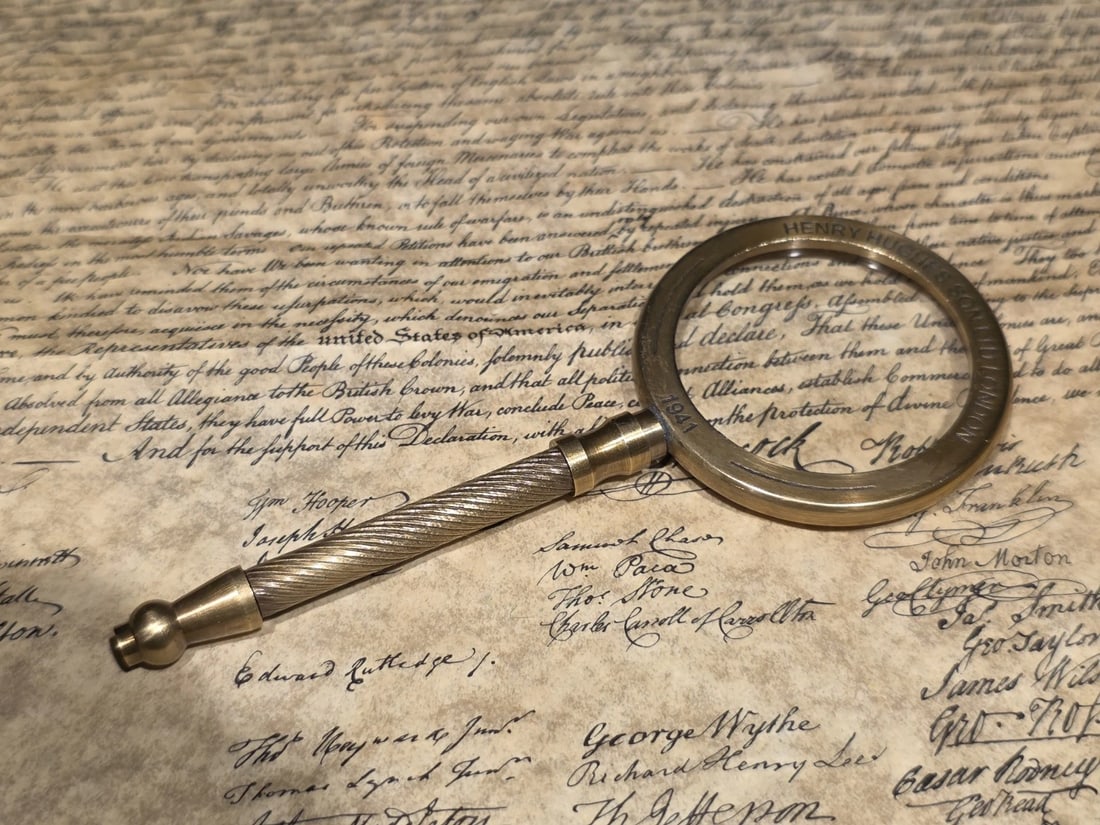 Brass Magnifying Glass 1941 Brass Loupe - 13