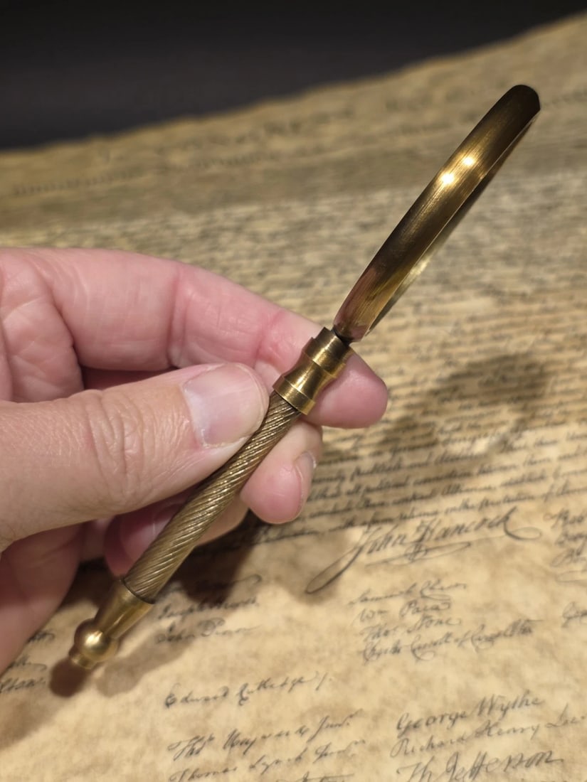 Brass Magnifying Glass 1941 Brass Loupe - 3