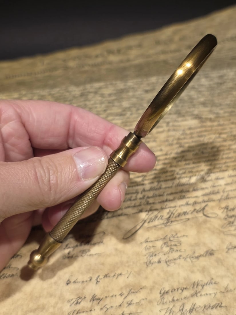 Brass Magnifying Glass 1941 Brass Loupe - 4