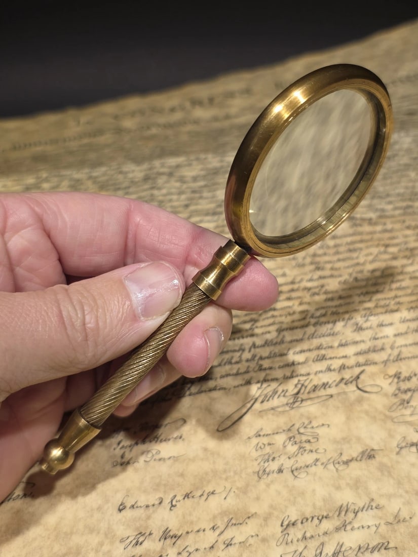 Brass Magnifying Glass 1941 Brass Loupe - 6