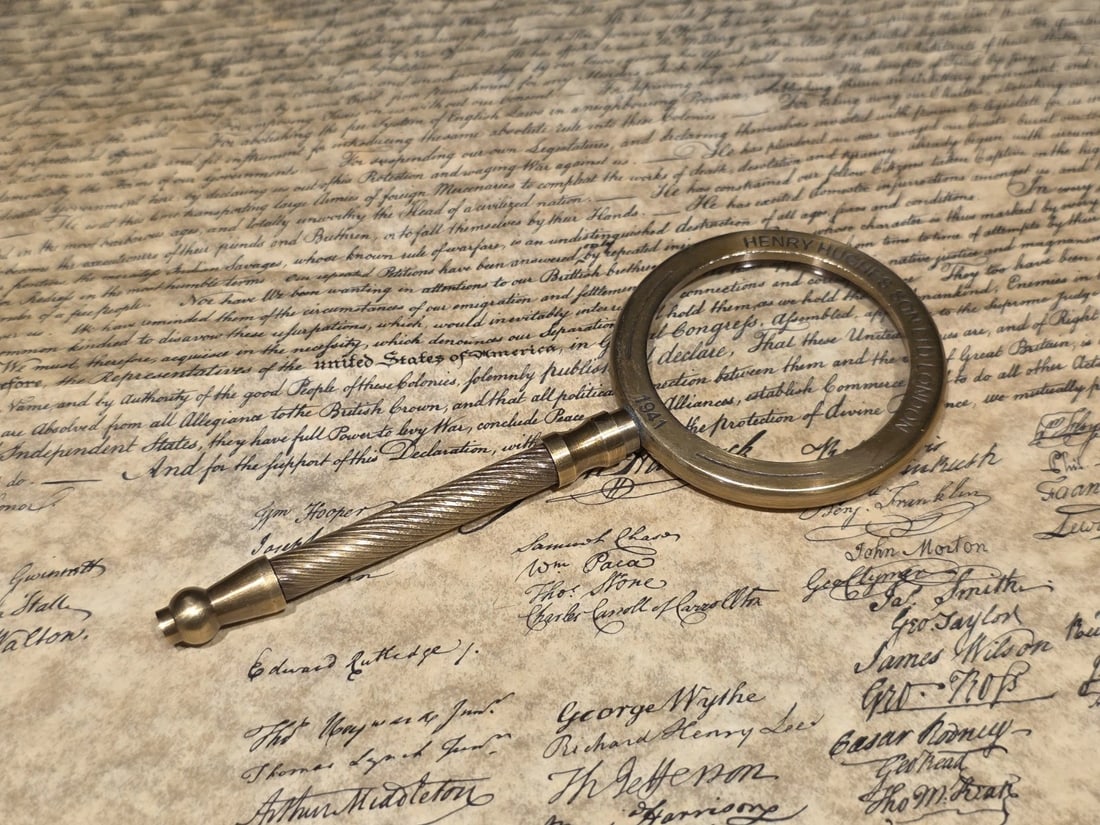 Brass Magnifying Glass 1941 Brass Loupe - 7
