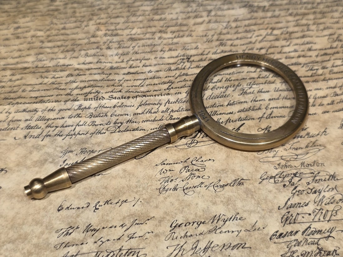 Brass Magnifying Glass 1941 Brass Loupe - 8