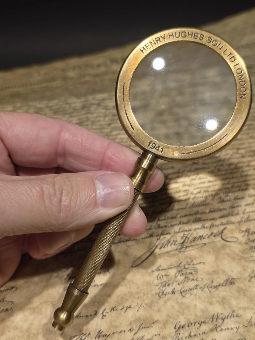 Brass Magnifying Glass 1941 Brass Loupe - 9
