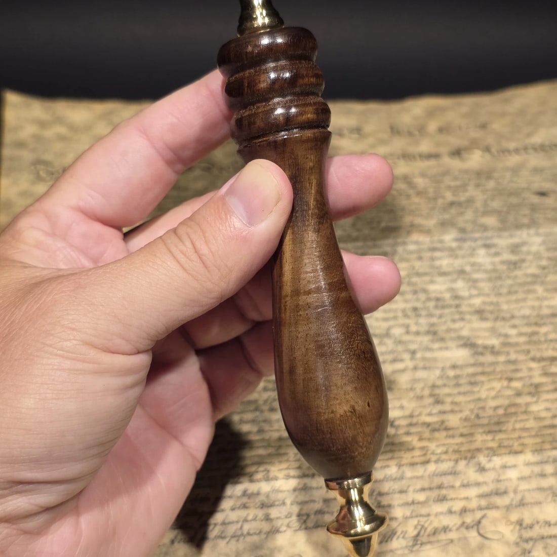 Magnifying Glass w Wood Turned Handle - 6