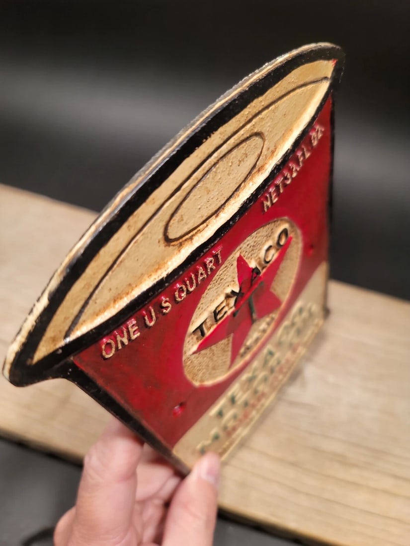Cast Iron Texaco Gas Oil Sign Plaque - 10