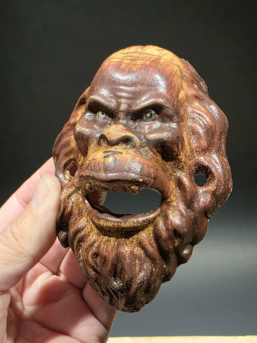 Cast Iron folk art Sasquatch Wall mount Bottle Opener - 10