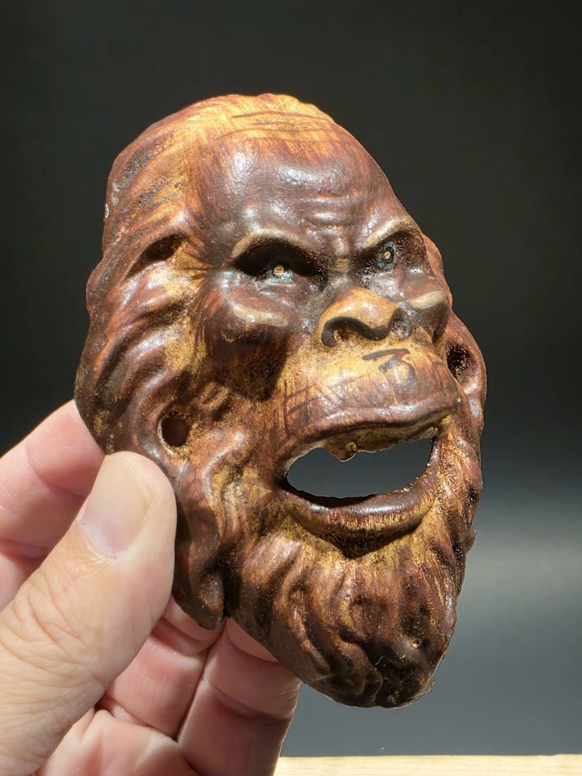 Cast Iron folk art Sasquatch Wall mount Bottle Opener - 11