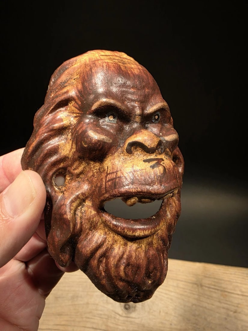 Cast Iron folk art Sasquatch Wall mount Bottle Opener - 2