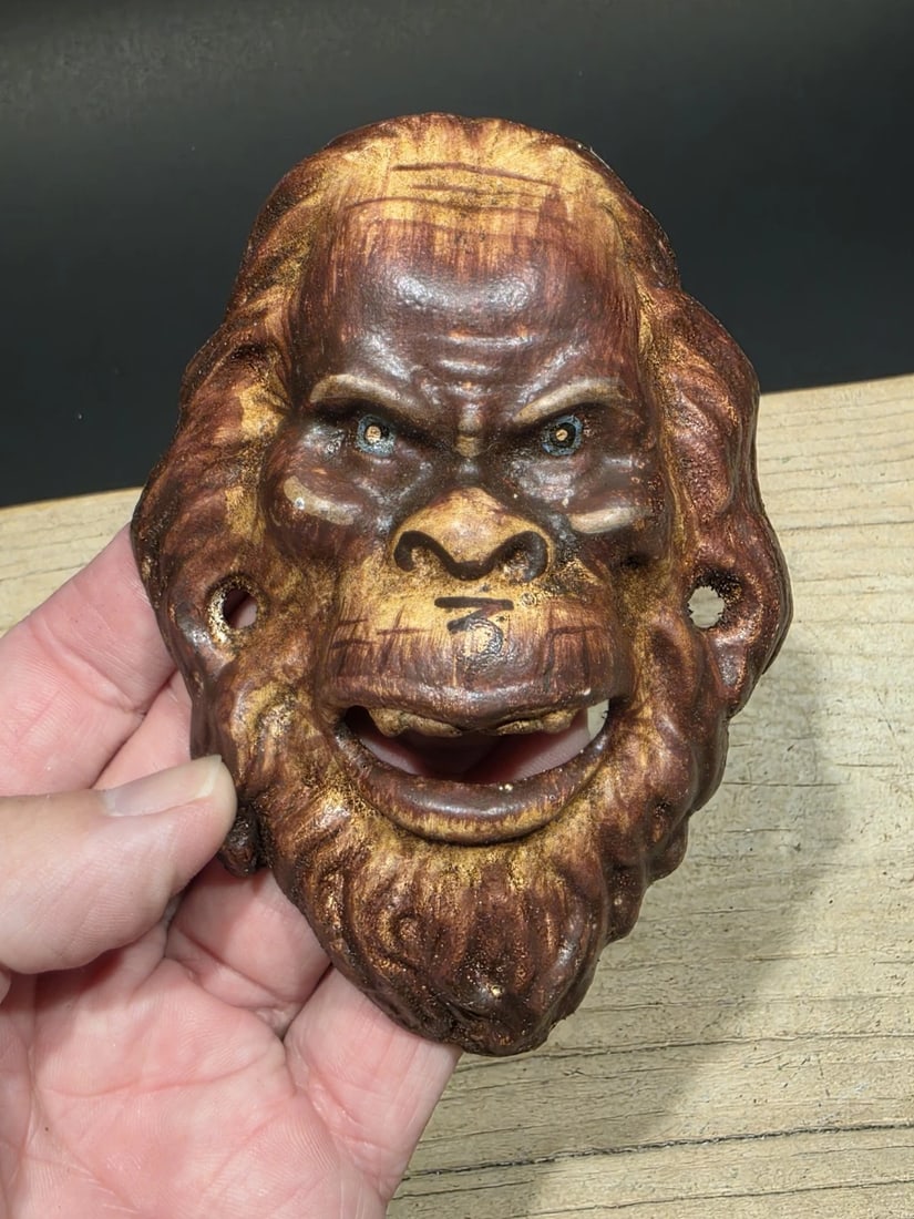 Cast Iron folk art Sasquatch Wall mount Bottle Opener - 4
