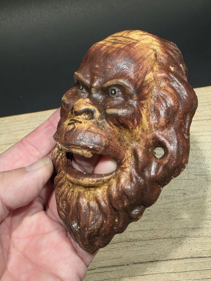 Cast Iron folk art Sasquatch Wall mount Bottle Opener - 6