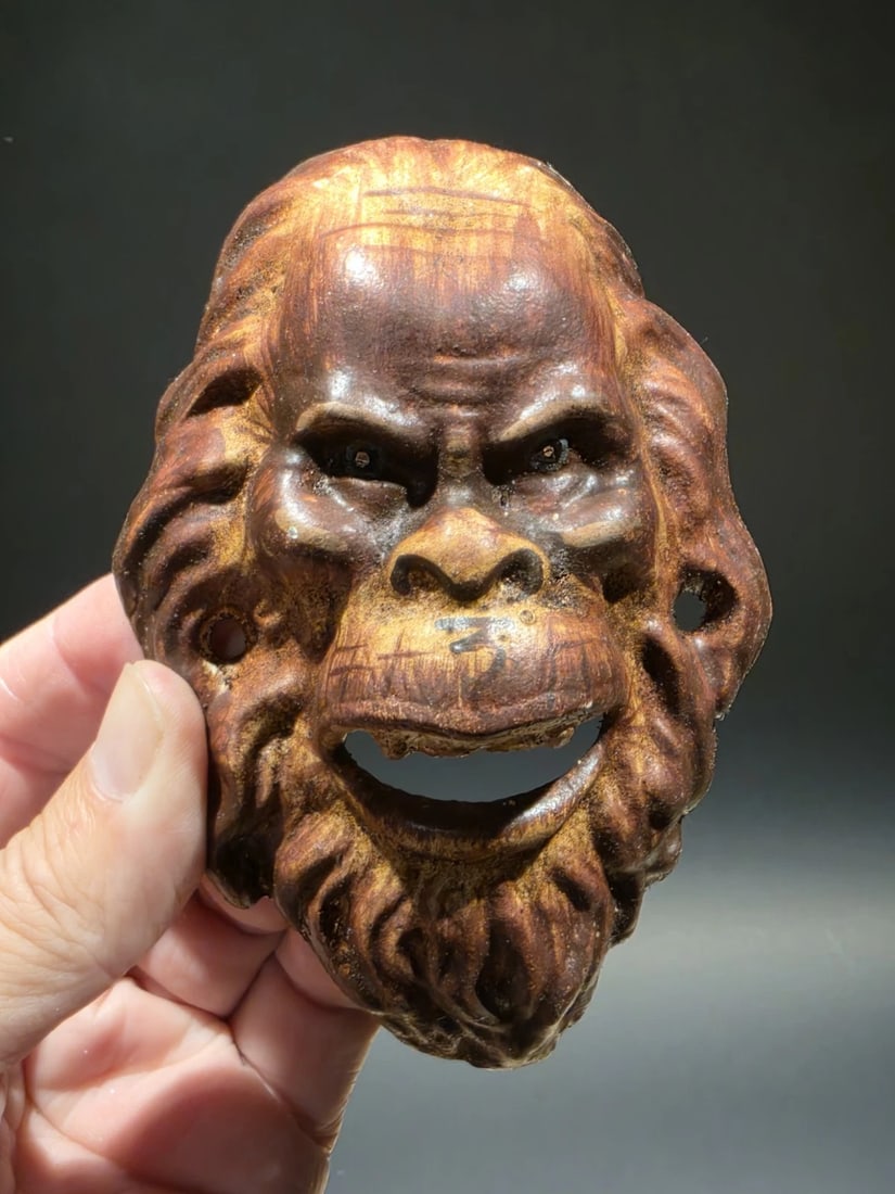 Cast Iron folk art Sasquatch Wall mount Bottle Opener - 9