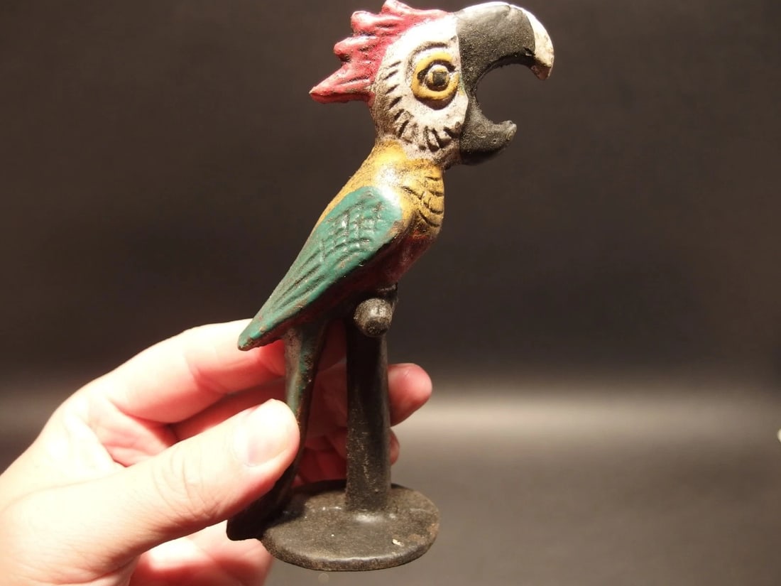 Cast Iron Parrot Beer Bottle Opener bar tool - 4