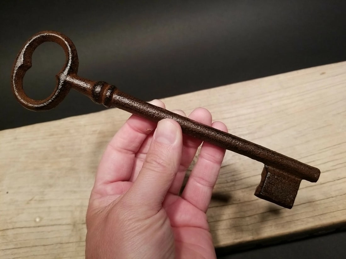 8 1/2" Cast Iron Large Skeleton Church Key - 6