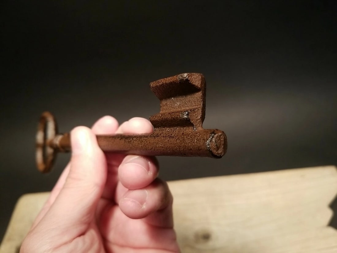 8 1/2" Cast Iron Large Skeleton Church Key - 9