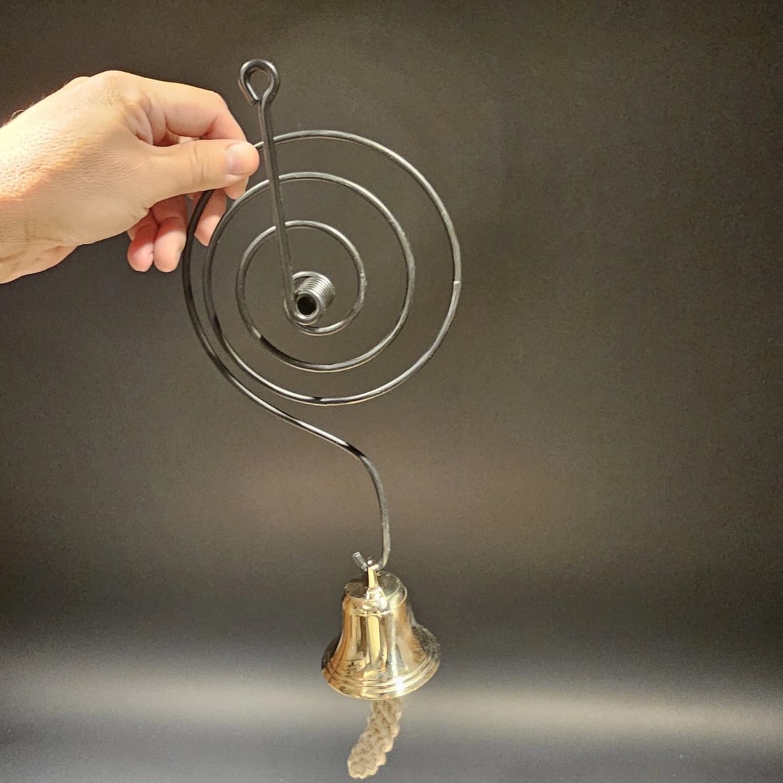 13" Spiral Shopkeepers Store Doorbell Bell - 12