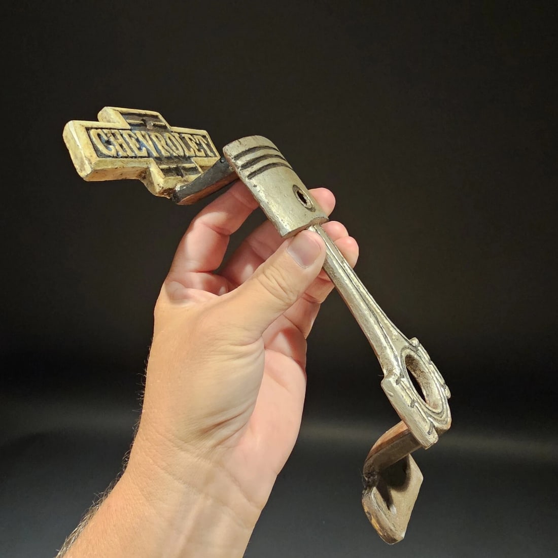 9 3/4" Cast Iron Chevrolet Door Gate Handle - 15