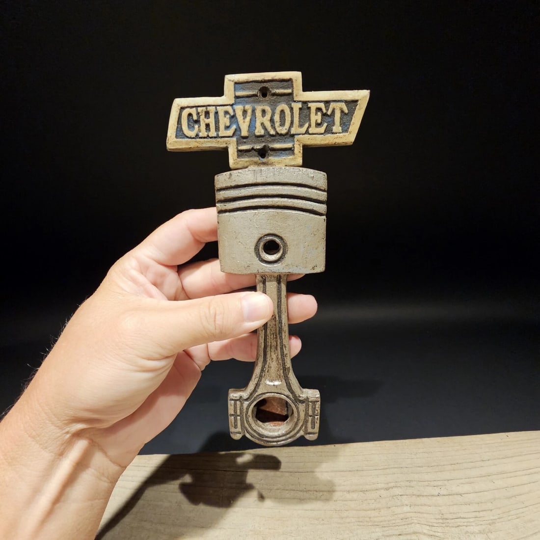 9 3/4" Cast Iron Chevrolet Door Gate Handle - 5